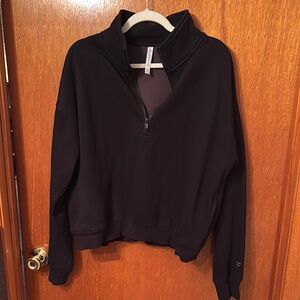 Fabletics Black Half-Zip Sweatshirt